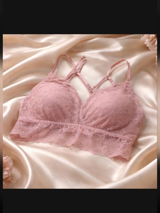 CHROMA TALE Other - Chroma Tale Lace Bralette Soft Rose Blush Multiple Sizes Available